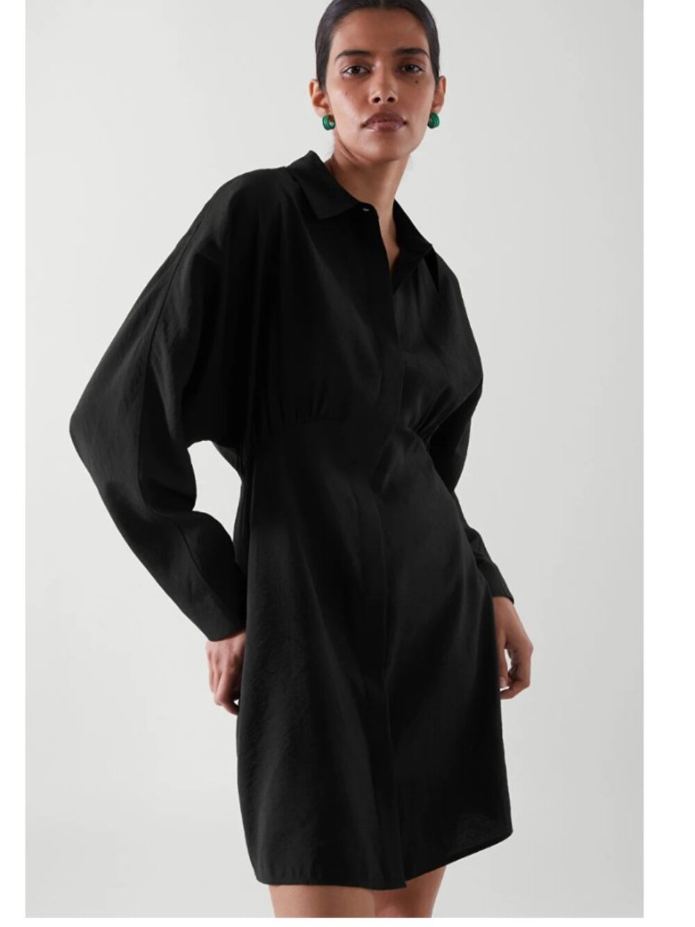 COS Gathered Shirt Dress Size EU 36